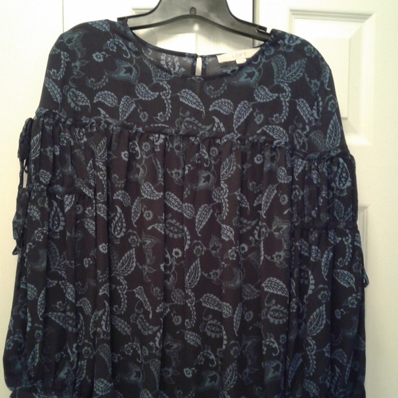 Loft Print Peasant Boho Top - Picture 2 of 8